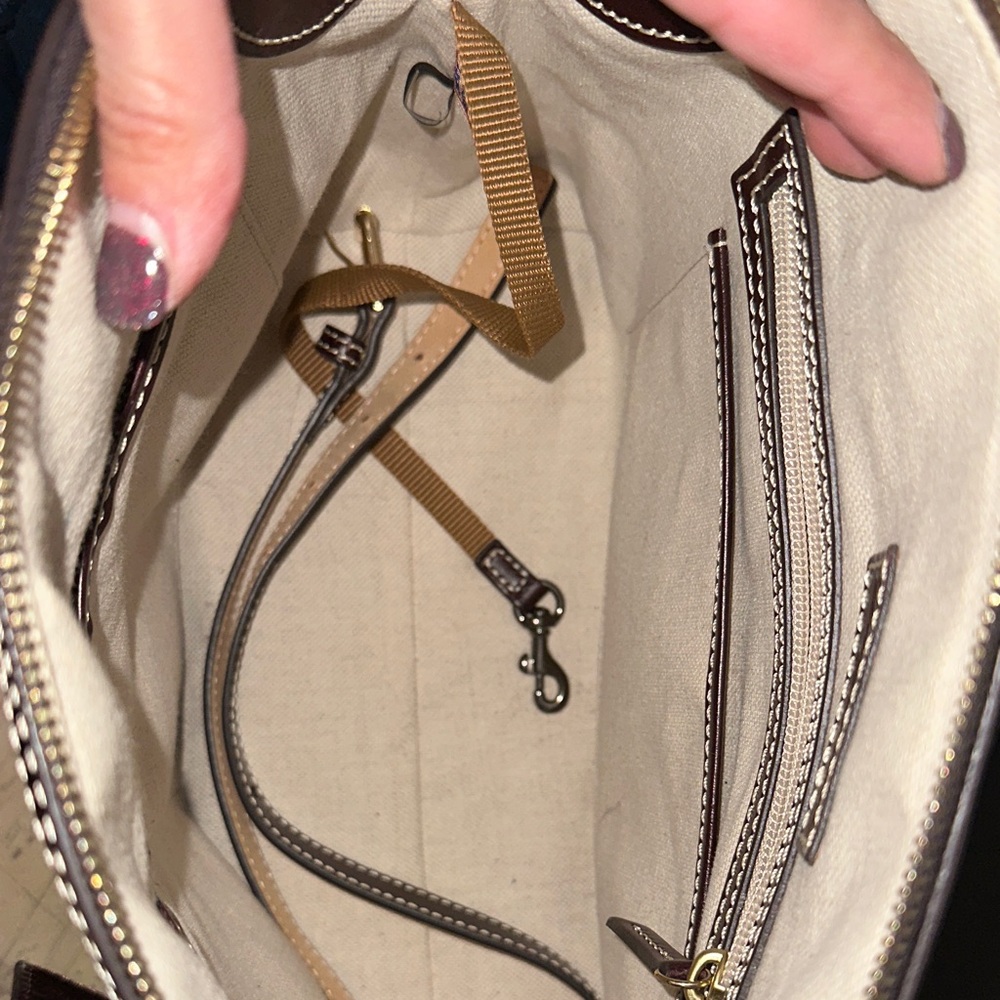 Dooney & Bourke Dark Brown Satchel - Picture 3 of 5